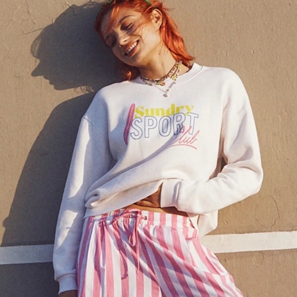 NWT Anthropologie/Sundry Sport Club Sweatshirt - Picture 1 of 5